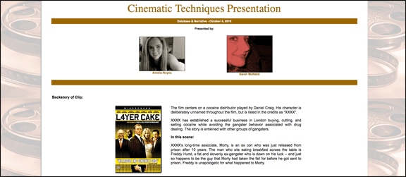 Cinematic Techniques Presentation